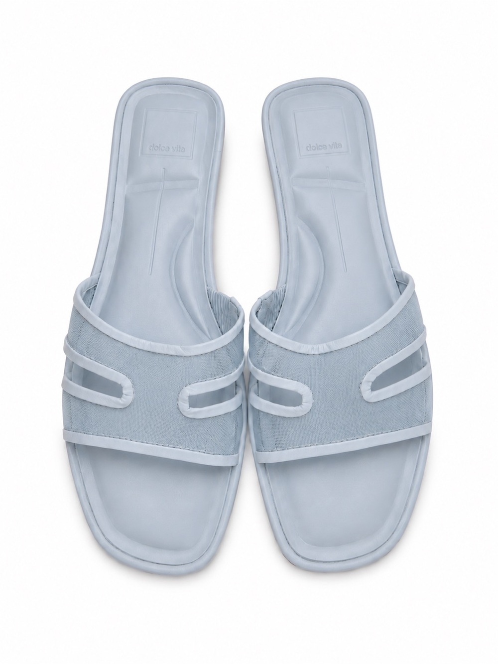 Dolce Vita Flori Mesh Powder Blue Slide Mules NWT
